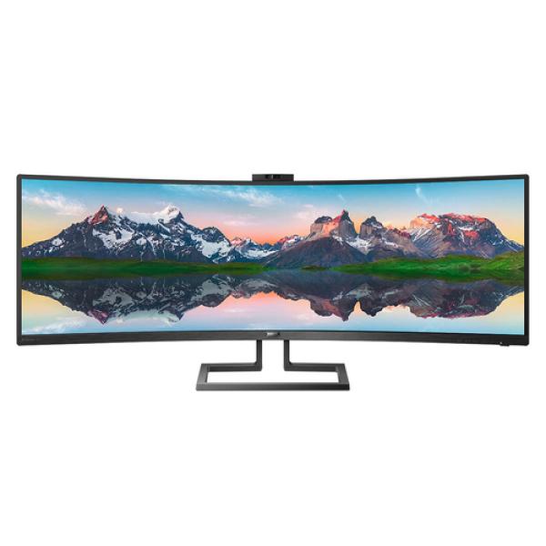 Monitor Profesional Ultrapanorámico Curvo Philips 439P9H 43.4'/ 4K/ Webcam/ Multimedia/ Negro