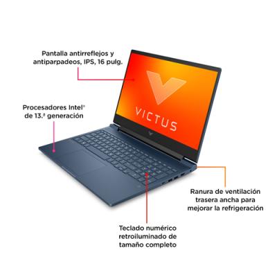 PORTATIL HP VICTUS GAMING 16-r0009ns I7-13700H 16GB 512GB 16"