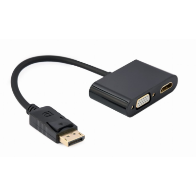 DISPLAY GEMBIRD PORT MACHO A HDMI HEMBRA + CABLE ADAPTADOR VGA