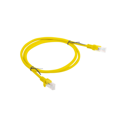 CABLE RED LANBERG LATIGUILLO CAT.6 UTP 1M AMARILLO FLUKE PASSED