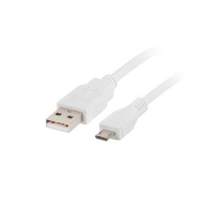 CABLE USB LANBERG 2.0 MACHO/MICRO USB MACHO 1.8M BLANCO