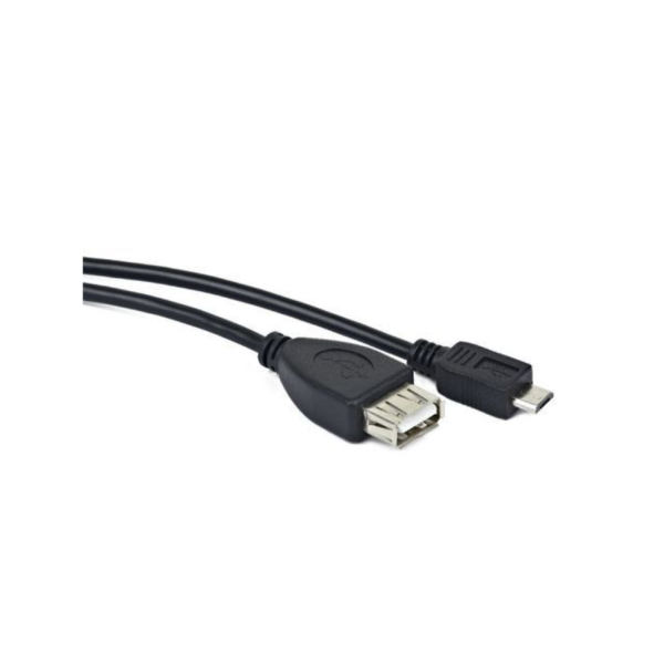 CABLE USB LANBERG MICRO M A USB-A F 2.0 OTG NEGRO 15CM OEM