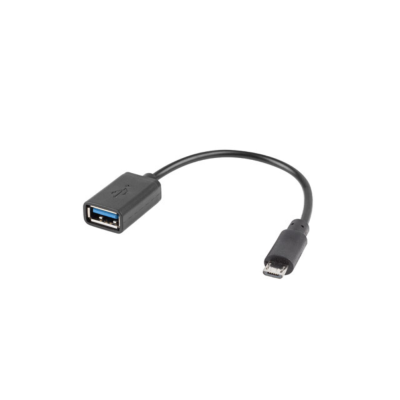 ADAPTADOR LANBERG OTG USB MICRO(M) 2.0 A USB-A(H) 15 CM NEGRO