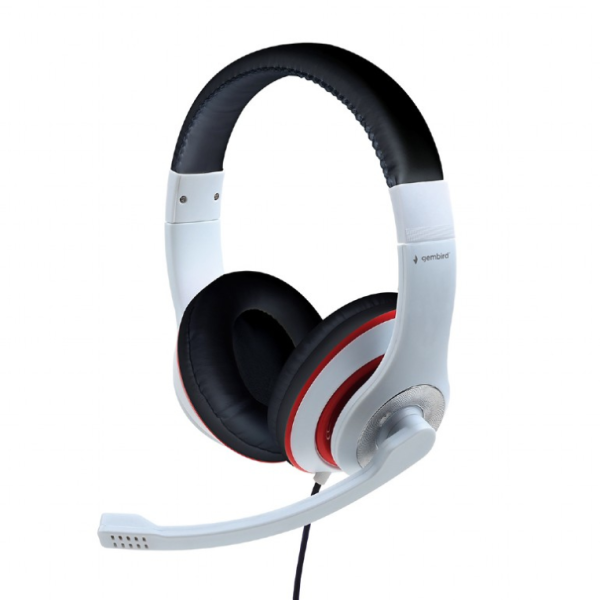 AURICULARES GEMBIRD MICROFONO CONTROL VOL BLANCO NEGRO ALAMBRICO