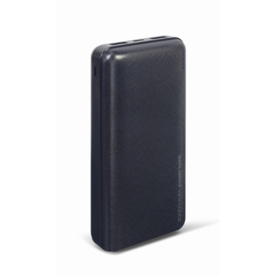 POWERBANK GEMBIRD 20000mAh 1x microUSB A 2x USB-A NEGRO