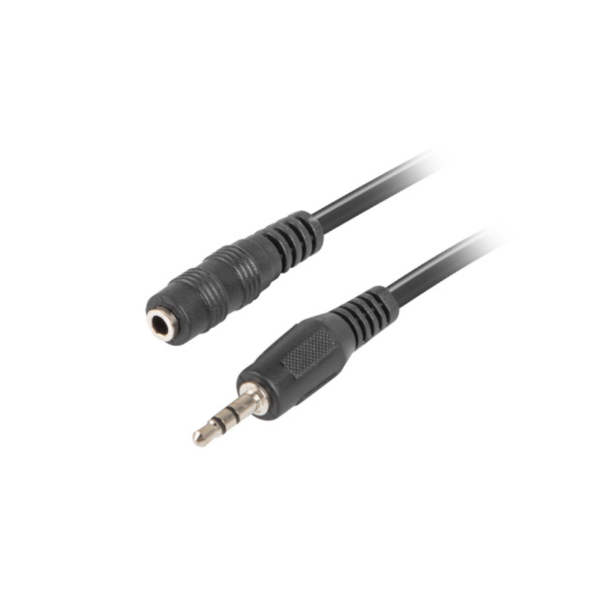 CABLE LANBERG ESTEREO JACK 3.5 MM MACHO A JACK 3.5 MM HEMBRA NEGRO 1.5 M