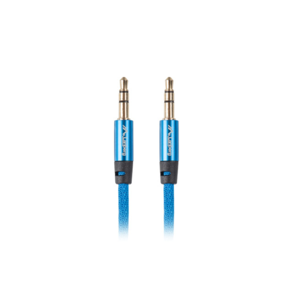 CABLE MINIJACK LANBERG 3.5MM M/M 3 PIN 3M PREMIUM AZUL