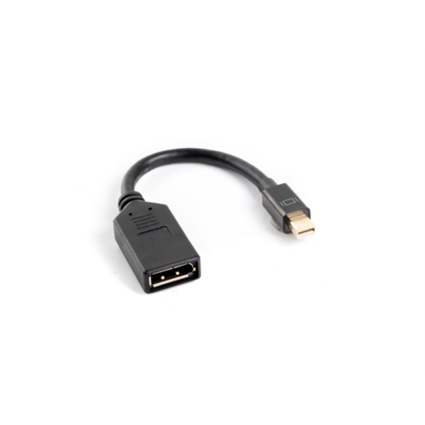 ADAPTADOR LANBERG DISPLAYPORT MINI MACHO A DISPLAYPORT HEMBRA CABLE 10 CM NEGRO