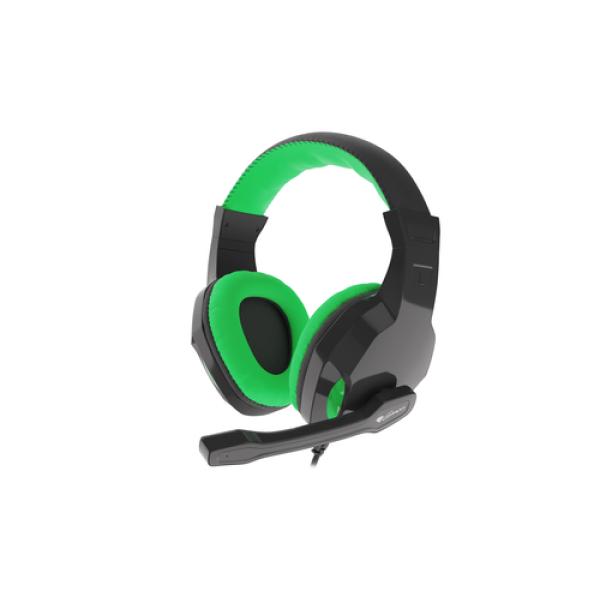 AURICULARES GAMING GENESIS ARGON 100 2.0 MINI JACK NEGRO-VERDE