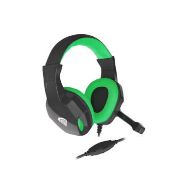 AURICULARES GAMING GENESIS ARGON 100 2.0 MINI JACK NEGRO-VERDE