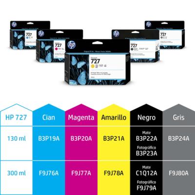 TINTA HP 727 NEGRO MATE ALTA