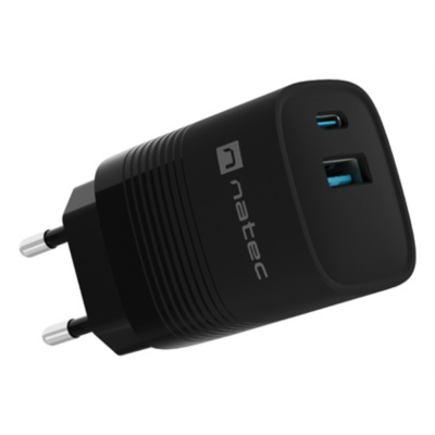 CARGADOR NATEC RIBERA GAN 30W PD3.0 QC3.0 1XUSB-A + 1XUSB-C