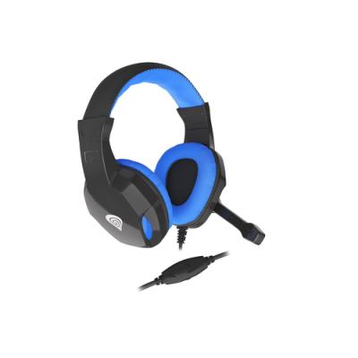 AURICULARES GAMING GENESIS ARGON 100 2.0 MINI JACK NEGRO-AZUL