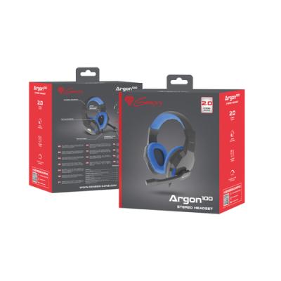 AURICULARES GAMING GENESIS ARGON 100 2.0 MINI JACK NEGRO-AZUL