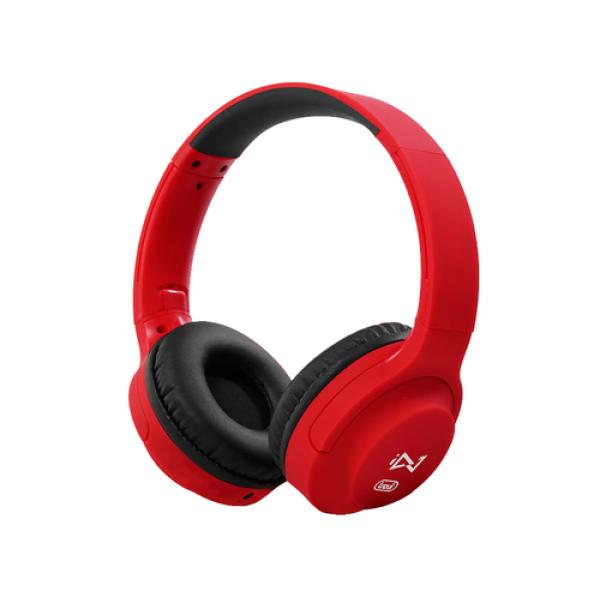 AURICULARES ESTÉREO DIGITAL TREVI  CON MICRÓFONO 1,2 M CABLE DJ 601 M ROJO