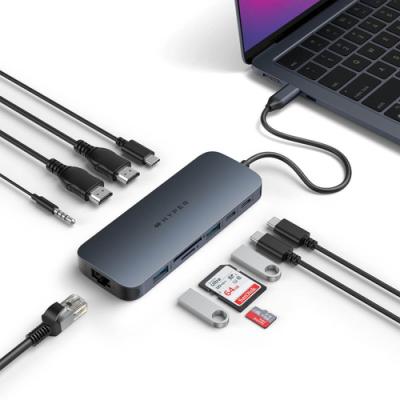 HYPER DRIVE ECOSMART GEN.2 DUAL HDMI USB-C 11-IN-1 HUB W 140 W