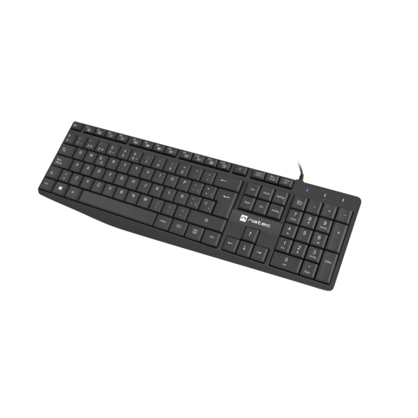 TECLADO NATEC NAUTILUS SLIM LAYOUT 106 TECLAS NEGRO