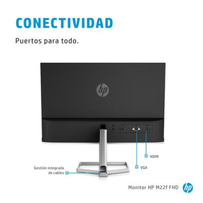 MONITOR HP M22f 21,5" IPS FHD 75HZ FreeSync VGA HDMI PLATA