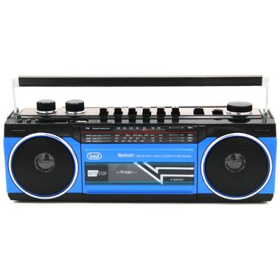 RADIO GRABADORA TREVI USB SD BLUETOOTH CASSETTE RR 501 BT AZUL