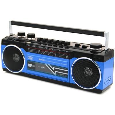 RADIO GRABADORA TREVI USB SD BLUETOOTH CASSETTE RR 501 BT AZUL