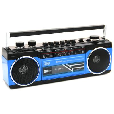 RADIO GRABADORA TREVI USB SD BLUETOOTH CASSETTE RR 501 BT AZUL