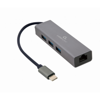 ADAPTADOR DE RED GEMBIRD USB-C GIGABIT CON CONCENTRADOR USB 3.1