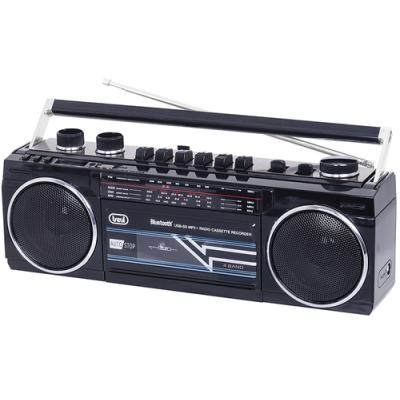 RADIO GRABADORA TREVI USB SD BLUETOOTH CASSETTE RR 501 BT NEGRO