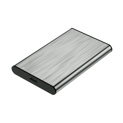 Aisens ASE-2525GR Caja externa de aluminio Gris/Plata para