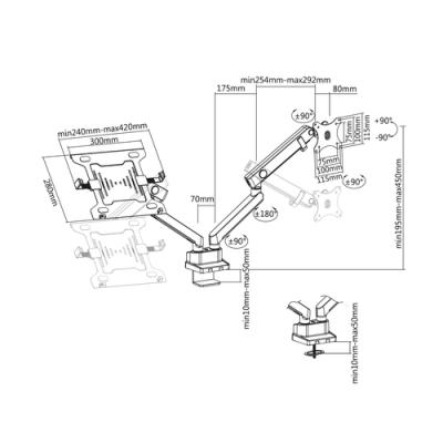 Soporte Aisens DTL32TSR-103/ para TV/ Monitor de 17-32'/ hasta