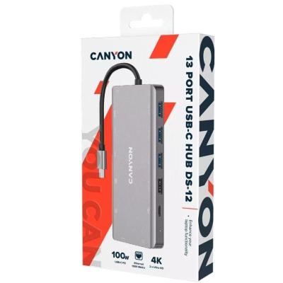 Docking USB 3.0 Tipo-C Canyon CNS-TDS12/ 1xVGA/ 2xHDMI/ 4xUSB/