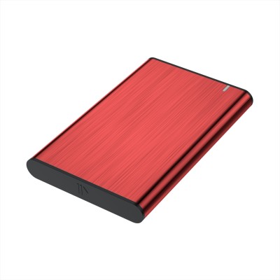 Aisens ASE-2525RED Caja externa de aluminio Roja para Disco