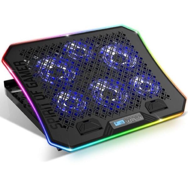 Soporte Refrigerante Spirit of Gamer Airblade 1200 para Portátiles hasta 19'/ Iluminación LED