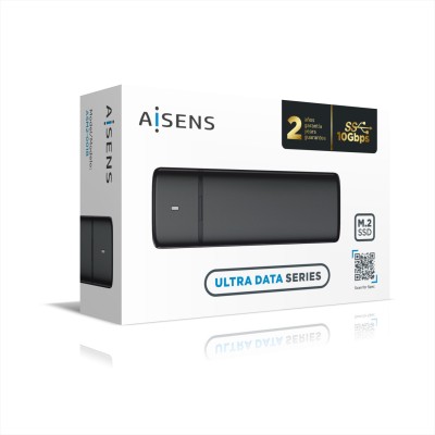 Aisens ASM2-001B Caja externa Negra para SSD M.2 SATA/NVME a