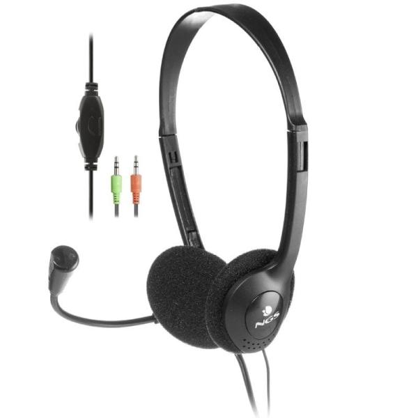 Auriculares NGS MS103/ con Micrófono/ Jack 3.5/ Negros