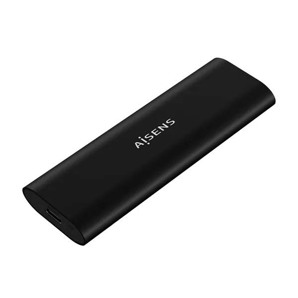 Aisens ASM2-014B Caja externa Negra Ultra SLIM para SSD M.2 SATA/NVME a USB3.1 Sin tornillos