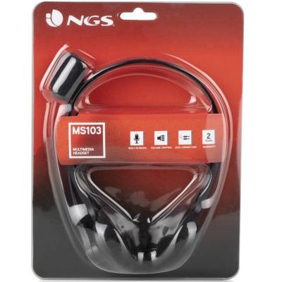 Auriculares NGS MS103/ con Micrófono/ Jack 3.5/ Negros