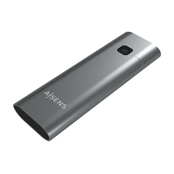 Aisens ASM2-021GR Caja externa Gris Ultra SLIM para SSD M.2 SATA/NVME a USB-C Sin tornillos