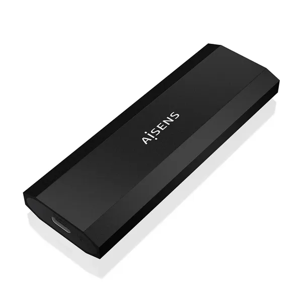 Aisens ASM2-028B Caja Externa serie ULTRA Slim Negro para SSD M.2 NVMe (NO soporta SSD SATA M.2) a USB-C