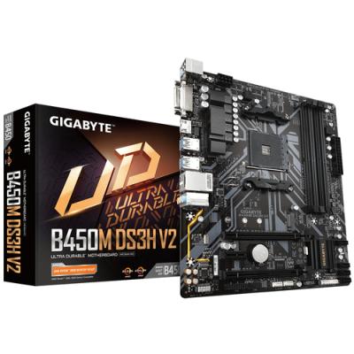 Placa Base Gigabyte B450M DS3H V2 Socket AM4/ Micro ATX