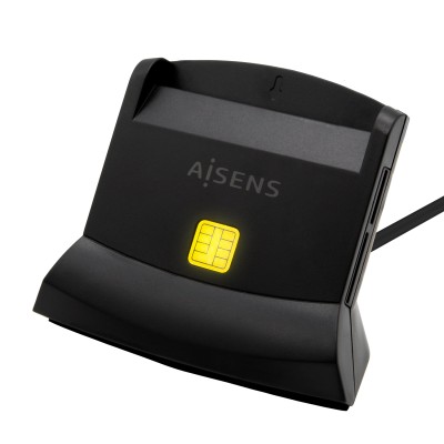 Lector de DNI y Tarjetas Aisens ASCR-SN04CSD-BK/ USB Tipo-C/