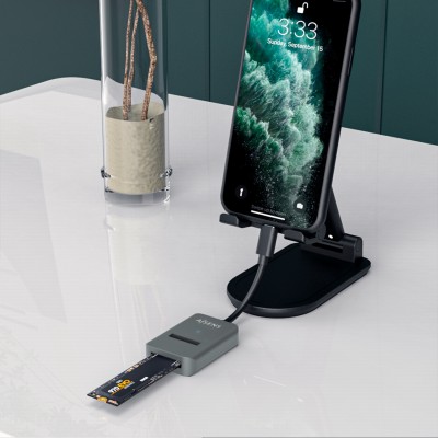 Aisens ASUC-M2D012-GR Mini Docking USB-C para disco SSD M2