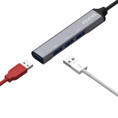 Hub USB Tipo-C Aisens A109-0541/ 4xUSB