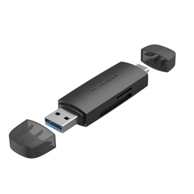 Lector de Tarjetas Externo Vention CLKB0/ USB 3.0 y USB Tipo-C