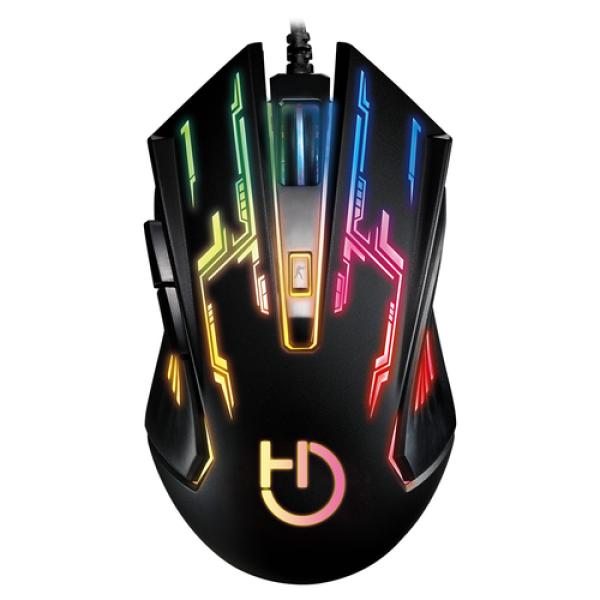 RATÓN HIDITEC GAMING GX12 GMO010002 - SENSOR ÓPTICO - 1000-2400DPI - CUSTOMIZABLE 7 COLORES - ACEL. MAX. 10G - ERGONÓMICO - USB