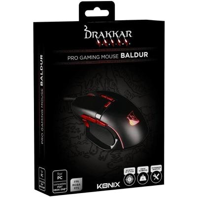 Ratón Gaming Konix Drakkar Prime Baldur/ Hasta 5000 DPI/ Negro