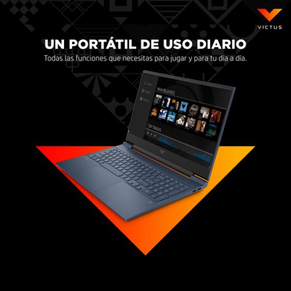 Portátil Gaming HP VICTUS 16-E0069NS Ryzen 5 5600H/ 8GB/ 512GB SSD/ GeForce GTX 1650/ 16.1'/ Sin Sistema Operativo