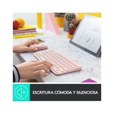 Logitech K380 Rosa Teclado Mini Bluetooth multidispositivo para