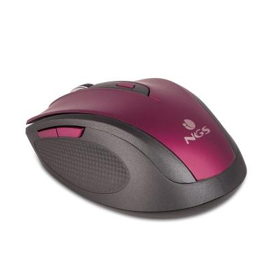 Ratón Inalámbrico NGS Evo Mute/ Hasta 1600 DPI/ Purpura