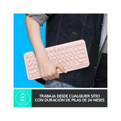 Logitech K380 Rosa Teclado Mini Bluetooth multidispositivo para