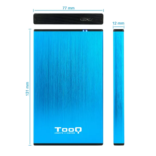 Caja Externa para Disco Duro de 2.5' TooQ TQE-2527BL/ USB 3.1